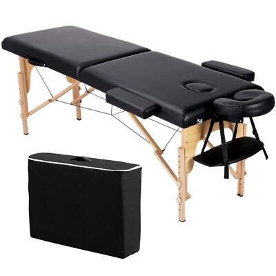 Wooden Massage Table Adjustable Portable Spa Table Lashing Bed Tattoo Table Bed $78.00