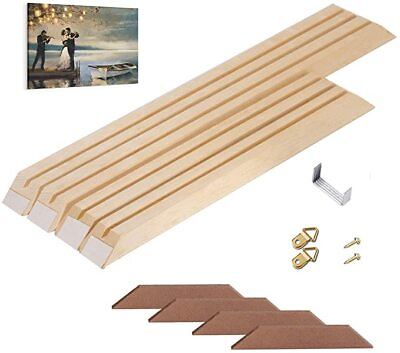 #ad DIY Canvas Frame Stretcher Bars Solid Wood Canvas Kits with Accessories $14.99
