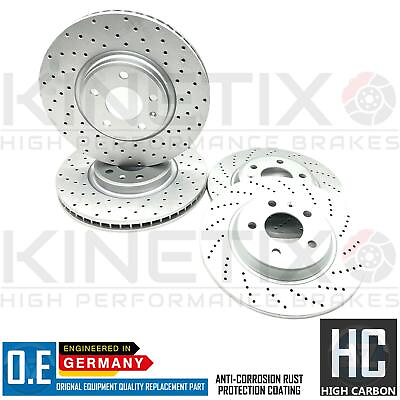 #ad FOR AUDI Q5 3.2 FSI 8RB FRONT REAR DRILLED PERFORMANCE BRAKE DISCS 320mm 300mm GBP 289.99