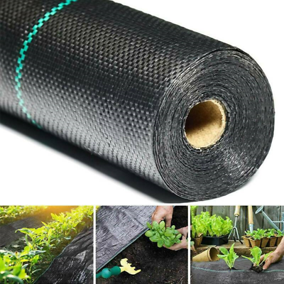 #ad 3.2 oz Heavy Duty Weed Barrier Landscape Fabric Garden Block Gardening Cover Mat $166.99