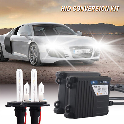 #ad ALIENS 35W HID Xenon Headlight Conversion Kit H4 10000K Deep Blue Bulbs $29.99