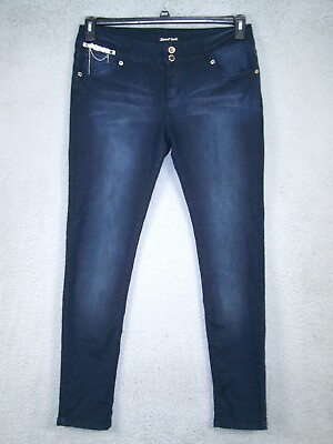 #ad Sweet Look Size 15 Black Stretch Jeans Light Wash Rhinestones Skinny Junior#x27;s $8.40