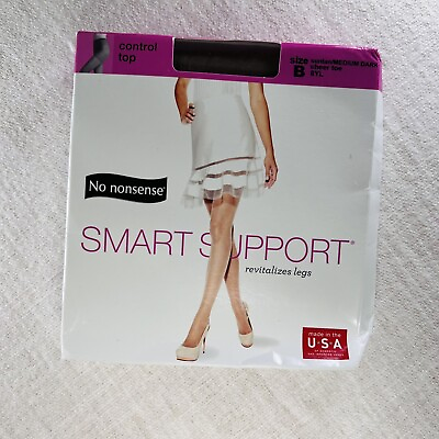 #ad #ad No Nonsense Smart Support Control Top Size B Suntan Sheer Toe $7.19