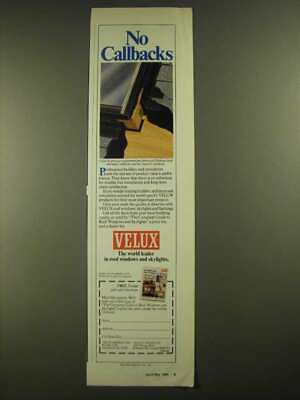 #ad #ad 1988 Velux Roof Windows and Skylights Ad No Callbacks $19.99