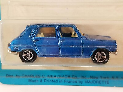 #ad Majorette Super Singles Simca 1100 TI #234 Blue Opening Hatch Made in France $89.95
