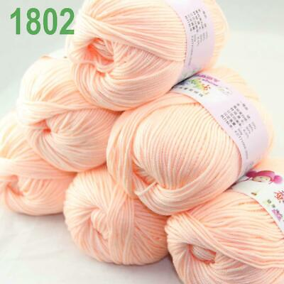 #ad Sale 6 SkeinsX50gr Soft Cashmere Silk Velvet Baby Hand Knitting Crochet Yarn 02 C $53.48