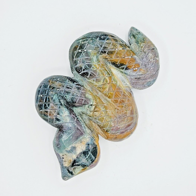 #ad Ocean Jasper Crystal Snake Rainbow Crystal Snake Ocean Jasper Snake Carving $24.99