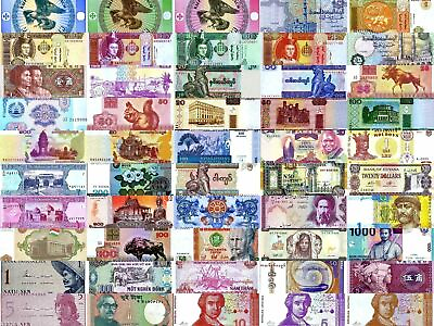 #ad World Currency Uncirculated Banknote Set Lot of 50 $18.97