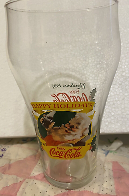 #ad New with Tags Coca Cola Happy Holidays Christmas 1997 Collectible Glass $7.00