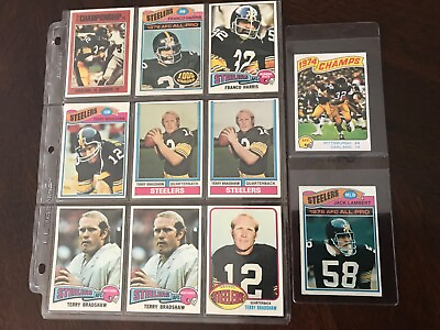 #ad 1970#x27;s topps Pittsburgh Steelers cards lot 56 $250.00