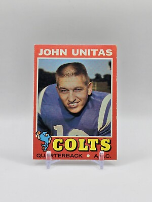 #ad John Johnny Unitas 1971 Topps #1 Colts Great Shape See Pics CB $14.99
