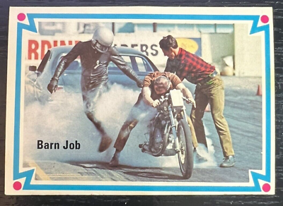 #ad 1972 Donruss Choppers and Hot Bikes Barn Job #41 Very Good $1.75