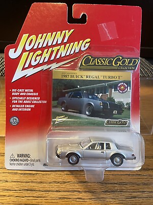 #ad 87 BUICK “TURBO T”1 64 JOHNNY LIGHTNING CLASSIC GOLD NIP LIMITED EDITION W CARD $10.88