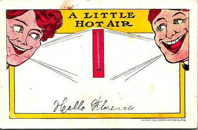 #ad Comic Greetings A Little Hot Air Thermometer 1910 DB Postcard E8 $8.05