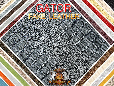 #ad Crocodile Fake Leather Vinyl Fabric GATOR Embossed Texture 54quot; Wide By The Yard $16.90