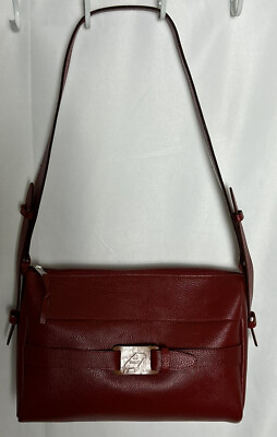 #ad #ad Women#x27;s quot;Our Tribequot; Genuine Leather Red Shoulder Purse Handbag Bag Zip Close EUC $29.99