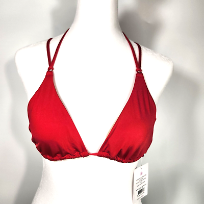 #ad L#x27;Agent by Agent Provocateur Size M Bikini Top Red Halter Tie Robbie LS23 75 $24.00