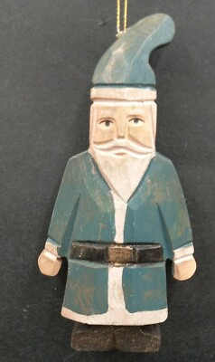 #ad 5.5quot; Wooden Carved Santa Father Frost Christmas Ornament decoration $13.27