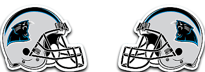#ad Carolina Panthers Classic Helmet Mirrored Vinyl Decals Sticker Set of 2 🏈 $99.99
