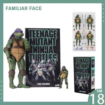 #ad 7quot; NECA TMNT Teenage Mutant Ninja Turtles Original 1990 Movie 4 Pack Rare NIB $99.99