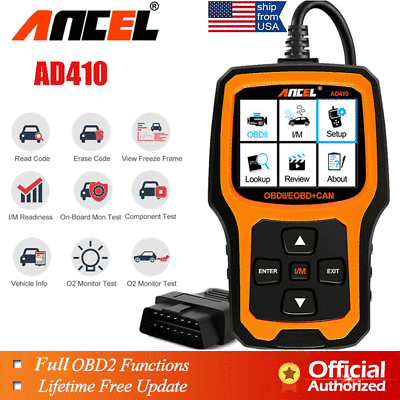 #ad ANCEL AD410 OBD2 Scanner Code Reader Car Diagnostic Scan Tool Check Engine Fault $35.15