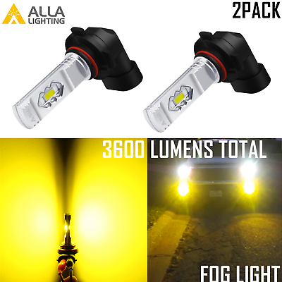 #ad Alla Lighting 9006 LED Driving Fog Light BulbSuper Bright 3000K Bright Yellow $19.98