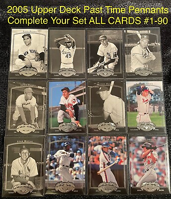 #ad 2005 Upper Deck Past Time Pennants Baseball Card You Pick Complete Your Set 1 90 $0.99