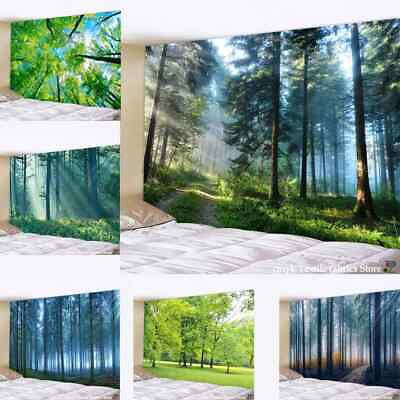 #ad Beautiful Forest Printed Large Wall Tapestry Wall Hanging Wall Tapestries Decor $43.83