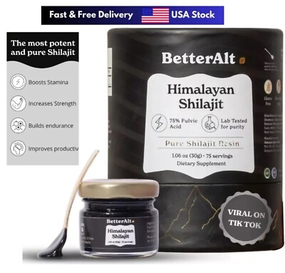 #ad BetterAlt Himalayan ShilajitSoft ResinOrganicExtremely PotentFulvic Acid $29.99