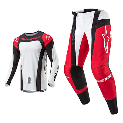 #ad New Alpinestars Techstar Ocuri White Red Motorcycle Gear Jersey Pants Kit MX $264.90