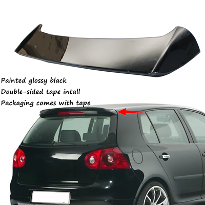 #ad Fit For 2006 2009 VW GTI R32 MK5 Rear Trunk Roof Spoiler Wing Glossy Black Lip $74.59