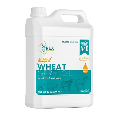 #ad REX Animal Nutrition Fortified Wheat Germ Oil for Animals 32 fl oz $43.31
