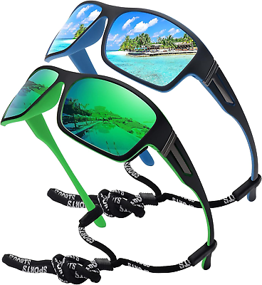 #ad Polarized Sports Sunglasses: Unbreakable Frame for Men and Women . $28.77