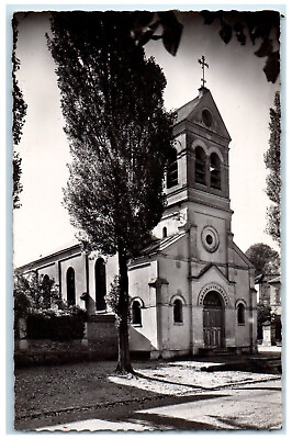 #ad #ad c1940#x27;s Church at Marnes la Coquette France RPPC Photo Vintage Postcard $29.95
