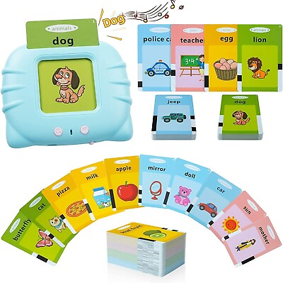 #ad Toddler Toys Talking Flash Cards 224 Sight Words Pocket Speech for Toddlers Blue $10.87