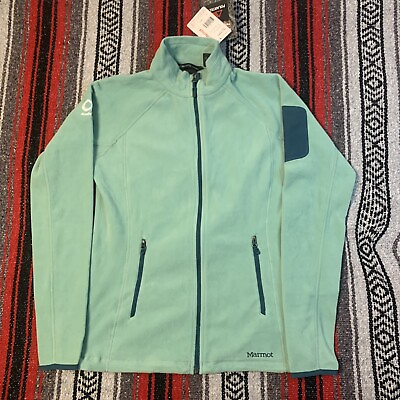 #ad New Marmot Womens M Flashpoint Zip Fleece Spanish Moss Green Jacket Polartec Nwt $39.99