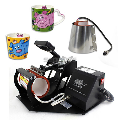 #ad Cup Heat Press Printer Sublimation Transfer Machine 2in1 New Coffee Latte Mug $63.58
