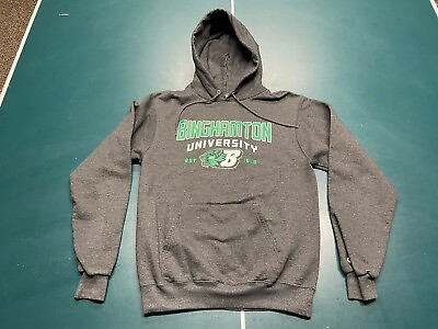#ad Binghamton Bearcats NCAA Champion Gray Pullover Hoodie Size Small $24.99