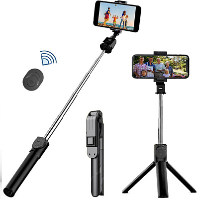 #ad 3 In 1 28 40quot; Extendable Selfie Stick with Detachable Remote and Phone Holder $9.99