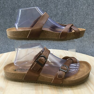 Eastland Sandals Womens 11 M Tiogo Slip On Buckle Slide 3772 08 Brown Leather $20.69