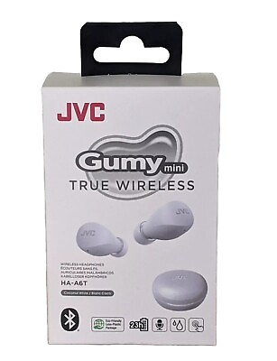 #ad JVC Gumy Mini True Wireless Earbuds Headphones HA A6T White $12.00