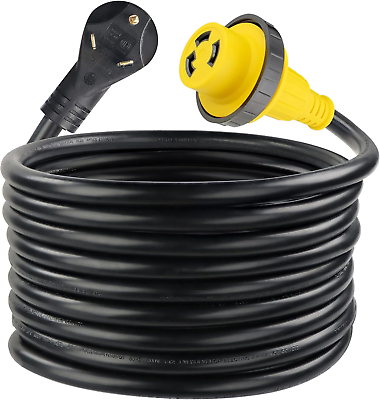 #ad 30 AMP RV Power Cord with Twist Connector Grip Handle amp; Indicator Light – 25Ft $81.99