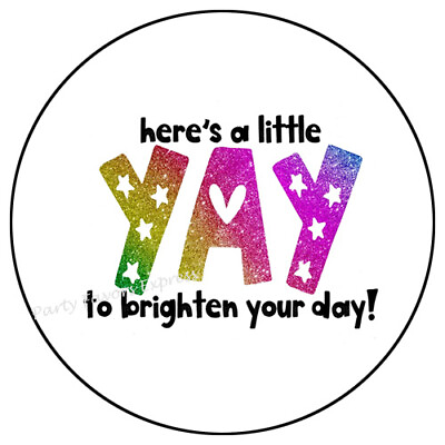 #ad HERES A LITTLE YAY TO BRIGHTEN YOUR DAY MAIL ENVELOPE SEALS LABELS STICKERS $2.29