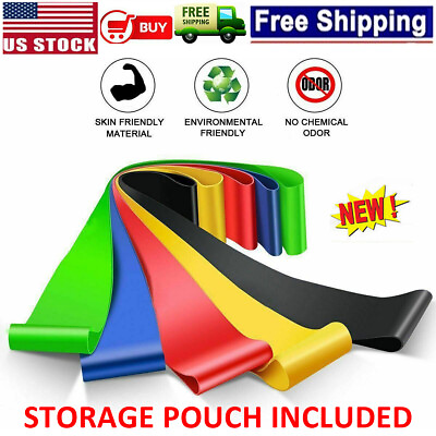 Set of 5 Resistance Bands Workout Loop Exercise CrossFit Fitness Yoga Pilates $3.99