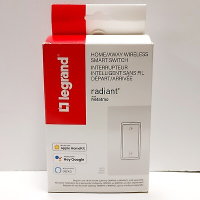 #ad Legrand Radiant home away Wireless Smart Switch with Netatmo White WNRL33WH $25.00