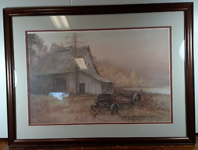 #ad Reliance Ben Hampton Signed Numbered Framed Print 423 1500 TN Farm Barn Wagon $399.99