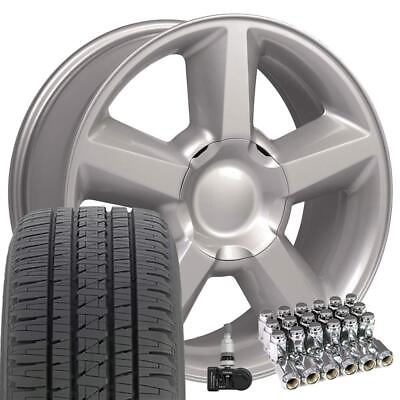 20 in Silver 5308 Rims Bridgestone Tires Lugs TPMS Fit Silverado Tahoe Suburban $2093.00