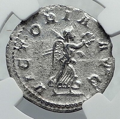 PHILIP I the ARAB Ancient 244AD Rome Silver Roman Coin VICTORY NGC i81163 $313.65