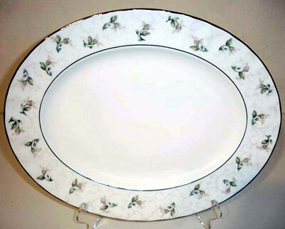 #ad Gorham Lady Anne Serving Platter oval 14quot; Floral Border USA 1st Quality NEW $58.90
