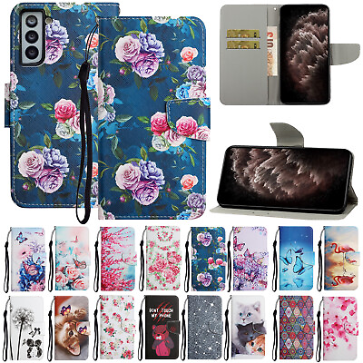 #ad For Samsung Galaxy S21 Plus Note20 S10 S20 FE Pattern Leather Wallet Case Cover $8.99